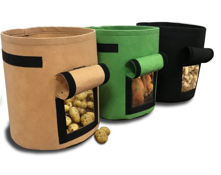 Bolsa transpirable para cultivar plantas de tomate y patata