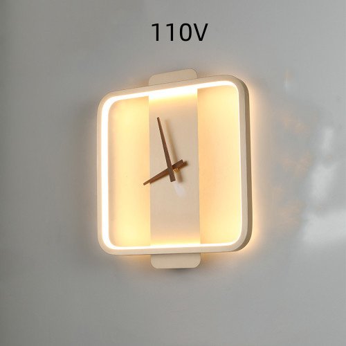 Lámpara Reloj de pared Nórdica o Lámpara de Noche de Dormitorio - Image 4